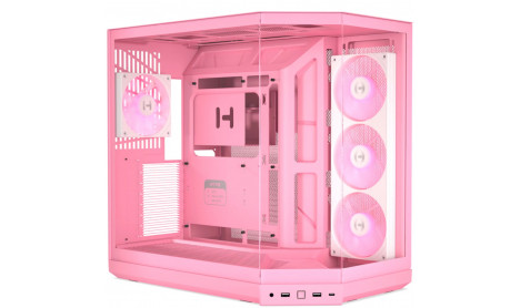 HYTE Y50 RGB DUAL CHAMBER ATX MID TOWER GAMING PC CASE - STRAWBERRY MILK