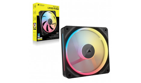 CORSAIR ICUE LINK LX120-R RGB PWM REVERSE FANS STARTER KIT 120MM  BLACK - SINGLE PACK 