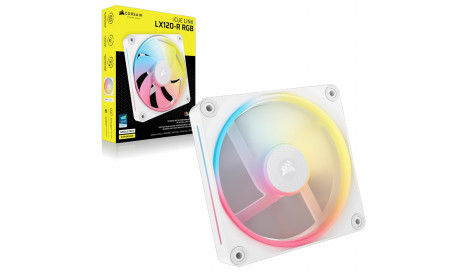 CORSAIR ICUE LINK LX120-R RGB PWM REVERSE FANS STARTER KIT 120MM  WHITE - SINGLE PACK 