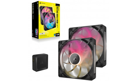 CORSAIR ICUE LINK RX140 MAX RGB 140MM PWM THICK FANS STARTER KIT - BLACK