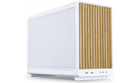 LIAN LI A3-MATX MESH PREMIUM  (WOOD EDITION) WHITE
