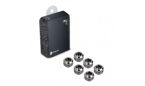 BITSPOWER G1/4" BLACK SPARKLE ENHANCE MULTI-LINK FOR OD 12MM (6PCS)