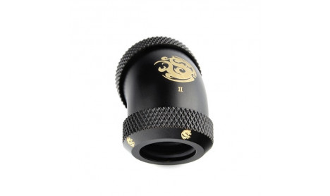 BITSPOWER CARBON BLACK ENHANCE 45-DEGREE DUAL MULTI-LINK ADAPTER FOR OD 12MM