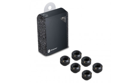 BITSPOWER G1/4" CARBON BLACK ENHANCE MULTI-LINK FOR OD 14MM (6PCS)