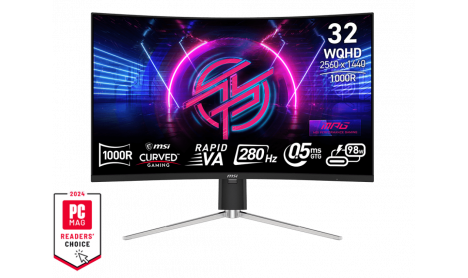 MSI MPG 325CQRXF 32" CURVED WQHD RAPID VA 280HZ 0.5MS