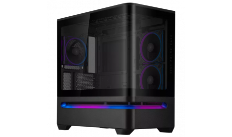 ASUS PRIME AP202 ARGB M-ATX CURVED GLASS PANEL - BLACK
