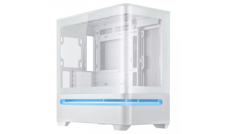 ASUS PRIME AP202 M-ATX CURVED GLASS PANEL - WHITE