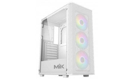 MIK AION 3FA GAMING CASE ( ATX/MID TOWER ) - WHITE