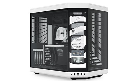 HYTE Y70 TOUCH BLACK WHITE DUAL CHAMBER MID TOWER