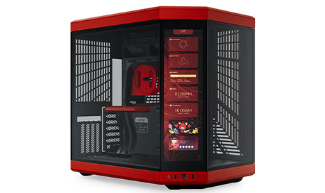 HYTE Y70 TOUCH RED BLACK DUAL CHAMBER MID TOWER
