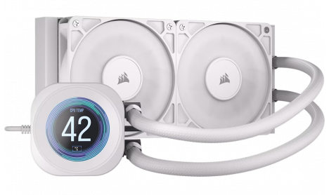 CORSAIR NAUTILUS 240 RS LCD LIQUID COOLER WHITE 2025