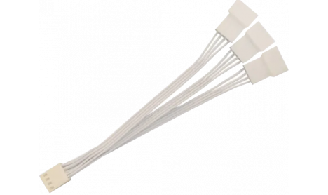 Y CABLE PWM FAN Y CABLE , 4 PIN 1 TO 3 - WHITE 