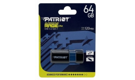 PATRIOT SUPERSONIC RAGE LITE USB FLASH DRIVE 3.2 - 64GB