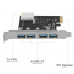 4-PORT USB 3.0 PCI-E CARD, SUPER FAST 5GBPS