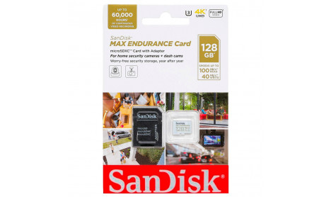 SANDISK MAX ENDURANCE MICRO SDXC MEMORY CARD - 128GB