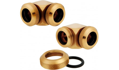 HYDRO X SERIES XF HARDLINE 90° 12MM OD FITTING TWIN PACK - GOLD