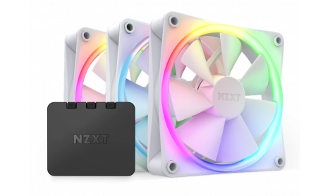 NZXT F120 120MM RGB FAN MATTE WHITE - TRIPLE PACK
