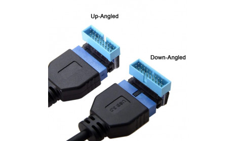 USB 3.0 19/20 PIN MALE TO FEMALE EXTENSION ADAPTER MB DOWN-UP