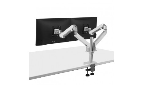 TRUVISION DS-OZ-2-S DUAL MONITOR ARM (WHITE)