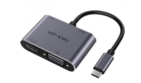 MT-VIKI TYPE-C TO 4K HDMI VGA AND USB 3.0
