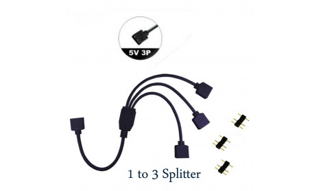1-TO-3 SPLITTER CABLE (5V) 3 PINS ADDRESSABLE RGB 