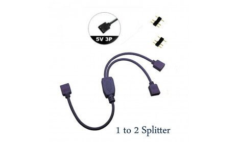 1-TO-2 SPLITTER CABLE (5V) 3 PINS ADDRESSABLE RGB 