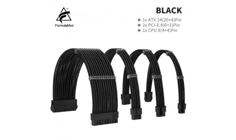FormulaMod Sleeve Extension Cable Kit-black