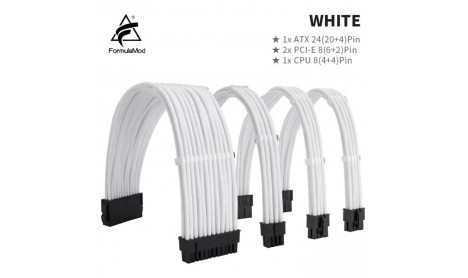 FormulaMod Sleeve Extension Cable Kit-white