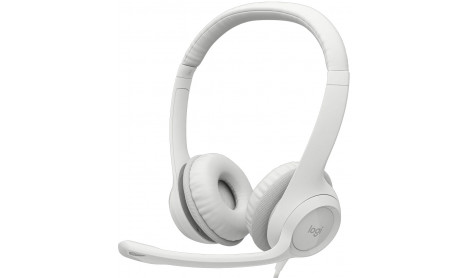 LOGITECH H390 USB HEADSET WITH NOISE-CANCELLING MIC - WHITE