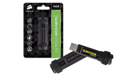 CORSAIR FLASH SURVIVOR STEALTH USB 3.0 FLASH DRIVE - 128GB