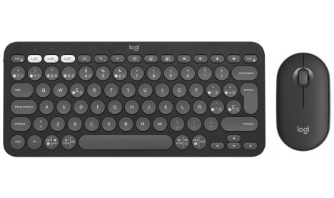 LOGITECH PEBBLE 2 WIRELESS KEYBOARD AND MOUSE COMBO - GRAPHITE