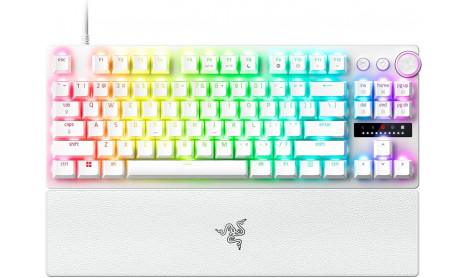 RAZER HUNTSMAN V3 PRO TKL WIRED ANALOG OPTICAL ESPORTS KEYBOARD - WHITE