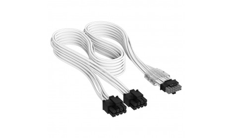 CORSAIR ELITE PREMIUM TYPE 4 INDIVIDUALLY SLEEVED 2X 8-PIN TO PCIE 12V-2X6 600W CABLE - WHITE CORSAIR ELITE PREMIUM TYPE 4 INDIVIDUALLY SLEEVED 2X 8-PIN TO PCIE 12V-2X6 600W CABLE - WHITE