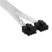 CORSAIR ELITE PREMIUM TYPE 4 INDIVIDUALLY SLEEVED 2X 8-PIN TO PCIE 12V-2X6 600W CABLE - WHITE CORSAIR ELITE PREMIUM TYPE 4 INDIVIDUALLY SLEEVED 2X 8-PIN TO PCIE 12V-2X6 600W CABLE - WHITE