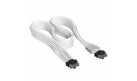 CORSAIR ELITE PREMIUM INDIVIDUALLY SLEEVED PCIE 12V-2X6 TO PCIE 12V-2X6 600W CABLE - WHITE