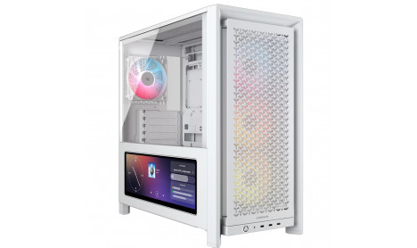 CORSAIR FRAME 4000D LCD RS ARGB PREMIUM MID-TOWER PC CASE - WHITE