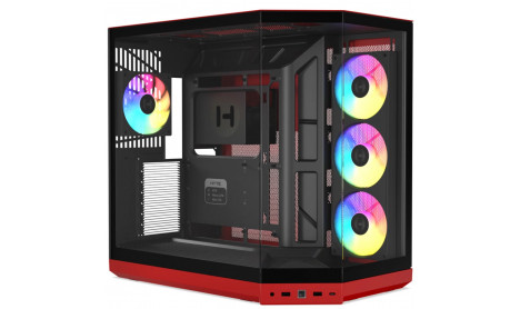 HYTE Y50 RGB DUAL CHAMBER ATX MID TOWER GAMING PC CASE -BLACK CHERRY HYTE Y50 RGB DUAL CHAMBER ATX MID TOWER GAMING PC CASE -BLACK CHERRY