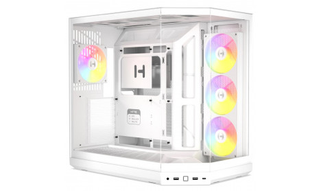 HYTE Y50 RGB DUAL CHAMBER ATX MID TOWER GAMING PC CASE - SNOW WHITE