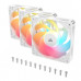 CORSAIR RS120-R ARGB 120MM PWM REVERSE FANS TRIPLE PACK - WHITE