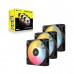 CORSAIR RS120-R ARGB 120MM PWM REVERSE FANS TRIPLE PACK - BLACK