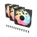 CORSAIR RS120-R ARGB 120MM PWM REVERSE FANS TRIPLE PACK - BLACK