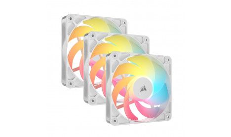 CORSAIR RS120-R ARGB 120MM PWM REVERSE FANS TRIPLE PACK - WHITE