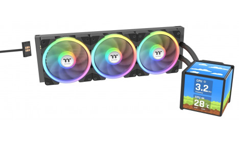 THERMALTAKE MINECUBE 360 ULTRA CPU LIQUID COOLER 360MM - BLACK THERMALTAKE MINECUBE 360 ULTRA CPU LIQUID COOLER 360MM - BLACK