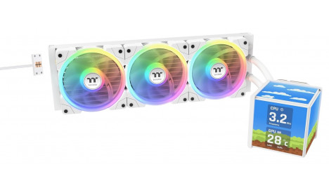 THERMALTAKE MINECUBE 360 ULTRA ARGB SYNC AIO LIQUID COOLER - SNOW EDITION THERMALTAKE MINECUBE 360 ULTRA ARGB SYNC AIO LIQUID COOLER - SNOW EDITION