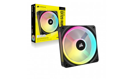 CORSAIR ICUE LINK QX120 RGB 120MM PWM PC FAN EXPANSION KIT - BLACK