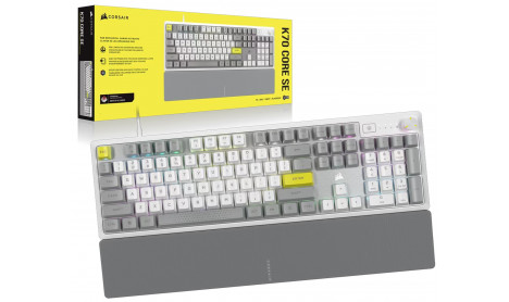 CORSAIR K70 CORE RGB MECHANICAL GAMING KEYBOARD - WHITE