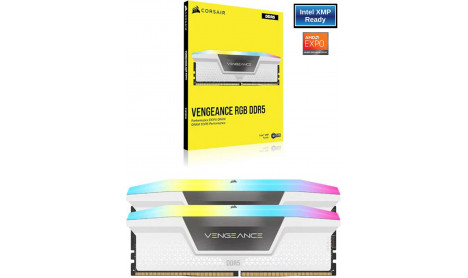 CORSAIR VENGEANCE RGB 32GB (2X16GB) DDR5 6000MT/S (INTEL&AMD) WHITE 2025 USA