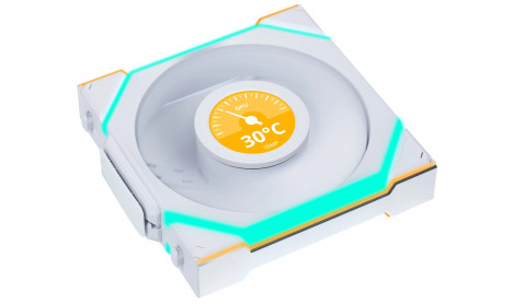 LIAN LI UNI FAN SL WIRELESS LCD 120 RGB SINGLE PACK WHITE - REVERSE