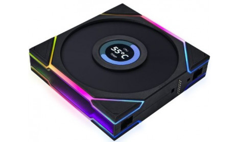 LIAN-LI UNI FAN TL LCD 120 RGB SINGLE FAN BLACK