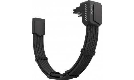 EZDIY-FAB SHIELD PCIE 5.1 GPU EXTENSION 90 DEGREE 12V-2X6-BLACK